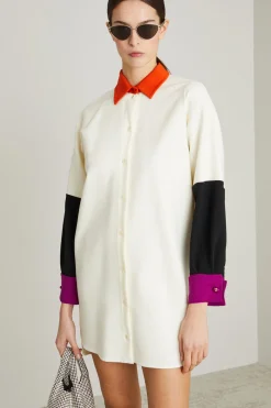 Abito a camicia - Bianco Nero