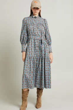 Abito a camicia - Blu Azzurro Marrone