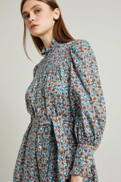 Abito a camicia - Blu Azzurro Marrone