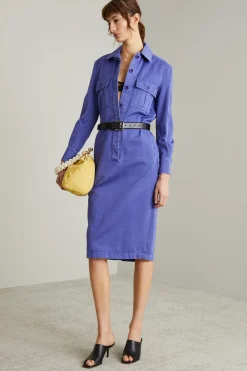 Abito a camicia - Viola