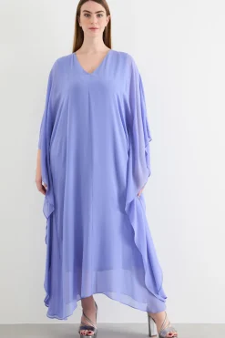 Abito ampio in georgette - Viola