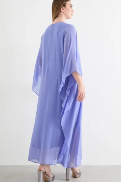 Abito ampio in georgette - Viola
