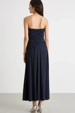 Abito bustier in jersey - Blu