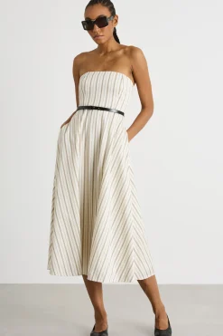 Abito bustier midi - Cammello Bianco