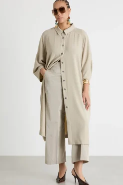 Abito chemisier ampio - Beige