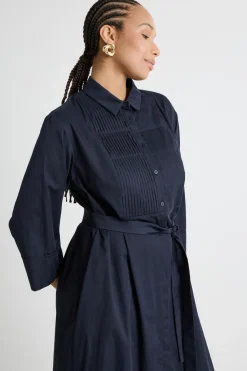Abito chemisier con plastron - Blu
