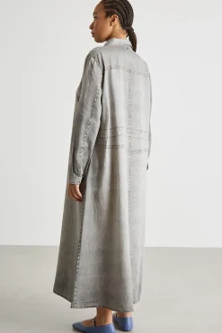 Abito chemisier effetto jeans - Grigio