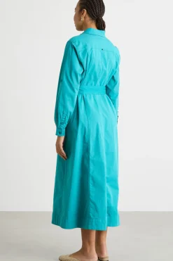 Abito chemisier in gabardina - Azzurro