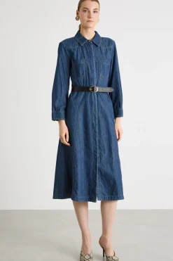 Abito chemisier in jeans - Blu