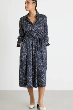 Abito chemisier in twill - Blu