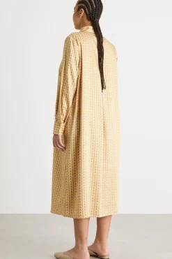 Abito chemisier in twill - Giallo
