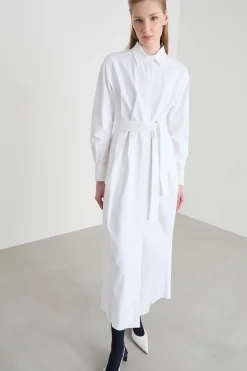 Abito chemisier lungo - Bianco