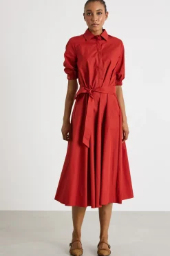Abito chemisier svasato - Rosso