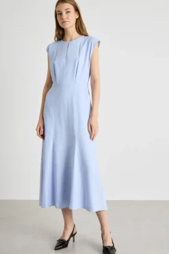 Abito con apertura a goccia - Azzurro