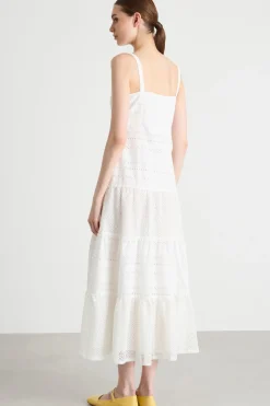 Abito con balze - Bianco