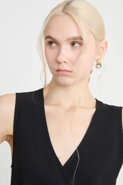 Abito con cintura ad anello - Nero