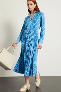 Abito con coulisse in vita - Azzurro Bianco
