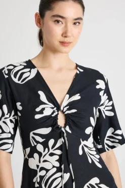 Abito con cut-out - Nero