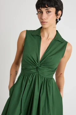 Abito con dettaglio di nodo - Verde