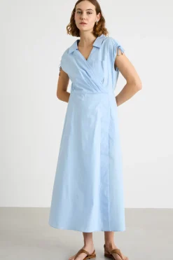 Abito con ricami - Azzurro