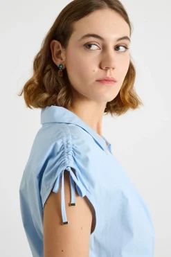 Abito con ricami - Azzurro