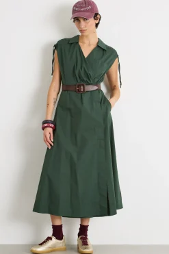 Abito con ricami - Verde