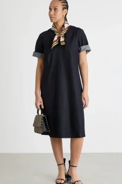 Abito con scollo a V - Blu