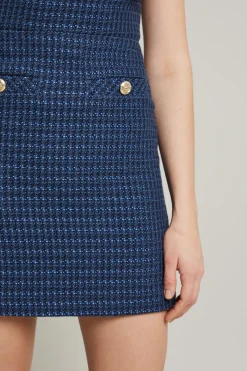 Abito con scollo quadrato - Blu