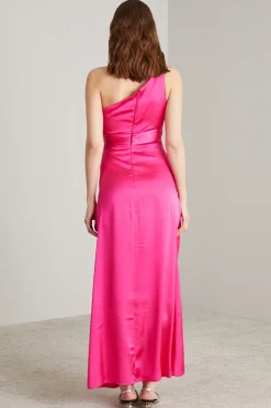 Abito con spacco - Fucsia