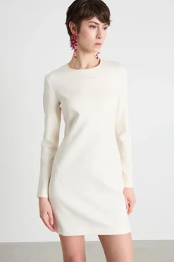 Abito corto in jersey - Bianco