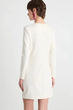 Abito corto in jersey - Bianco