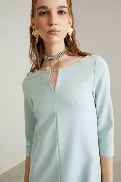 Abito in cady - Azzurro