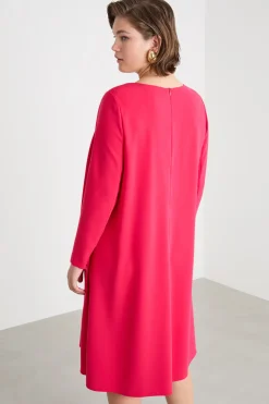 Abito in cady con cut-out - Fuxia