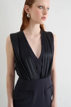 Abito in cady leggero - Nero