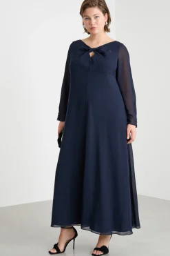 Abito in crepe georgette - Blu
