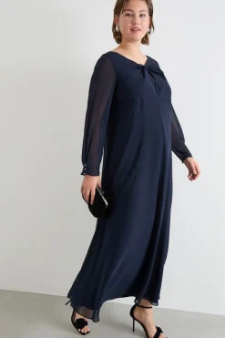 Abito in crepe georgette - Blu