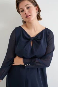 Abito in crepe georgette - Blu