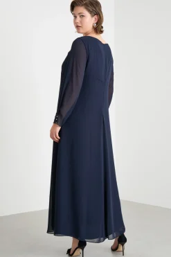 Abito in crepe georgette - Blu
