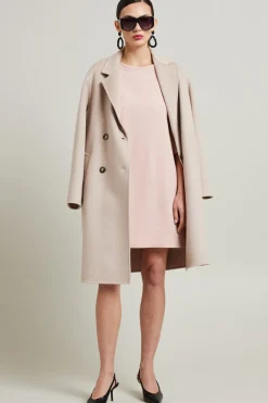 Abito in enver satin - Rosa Polvere