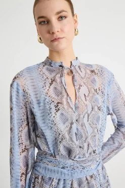 Abito in georgette animalier - Animalier
