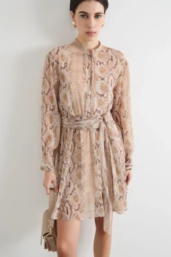 Abito in georgette animalier - Animalier