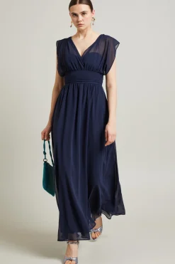 Abito in georgette - Blu