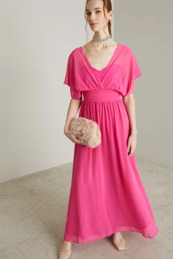Abito in georgette - Fucsia
