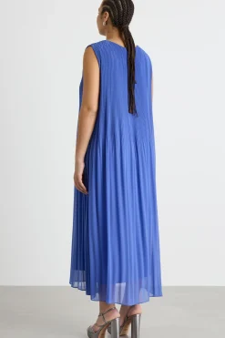 Abito in georgette plissé - Bluette