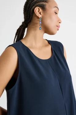 Abito in jersey compatto - Blu