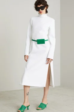 Abito in jersey compatto elasticizzato - Bianco