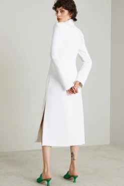 Abito in jersey compatto elasticizzato - Bianco
