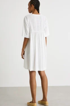 Abito in jersey con tasche - Bianco