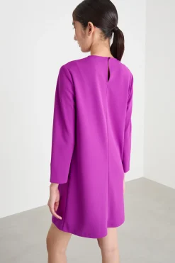 Abito in jersey crepe - Rosa Ciclamino