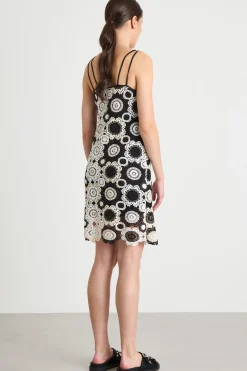 Abito in macramè - Nero Bianco